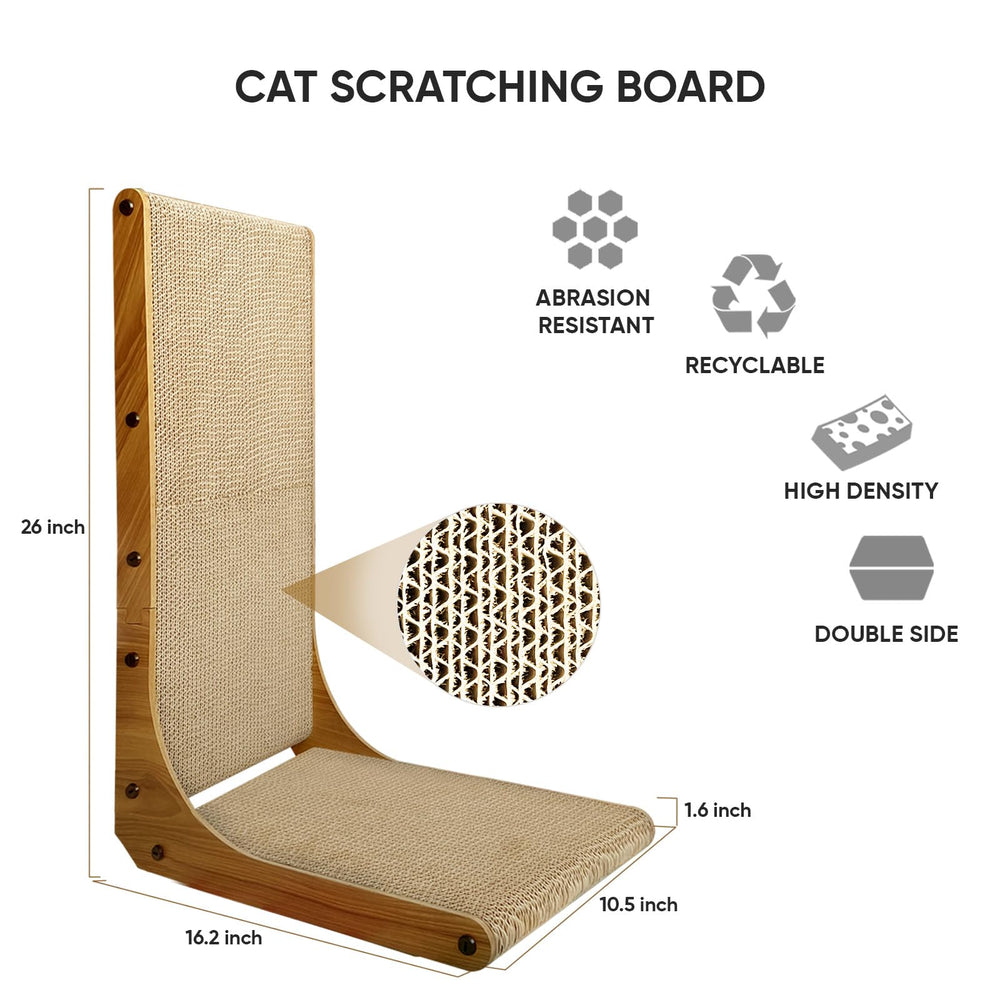 AGYM Cat Scratcher placed against wall to protect furniture during scratching