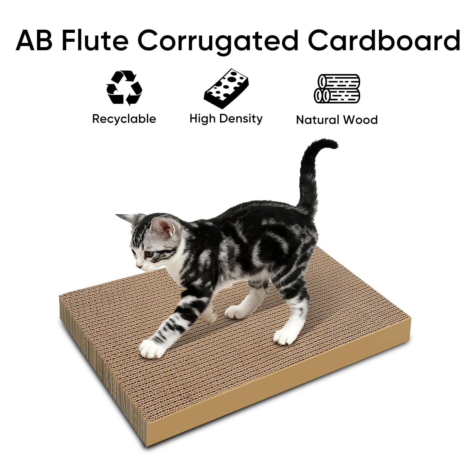 AGYM cat scratchers designed for indoor cats with safe cardboard material.