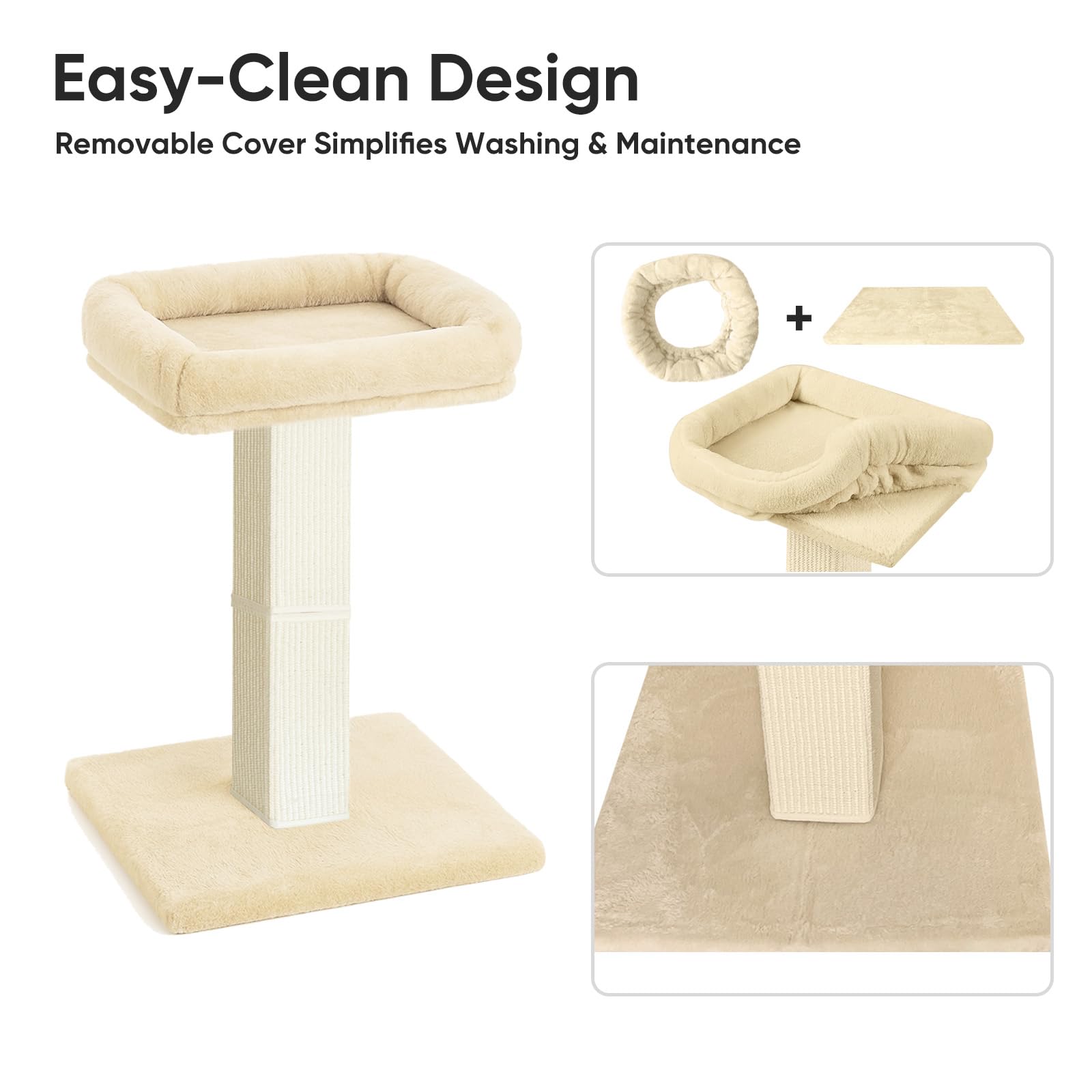 AGYM Cat Scratching Post 32-inch tall design fits small spaces with vertical fun