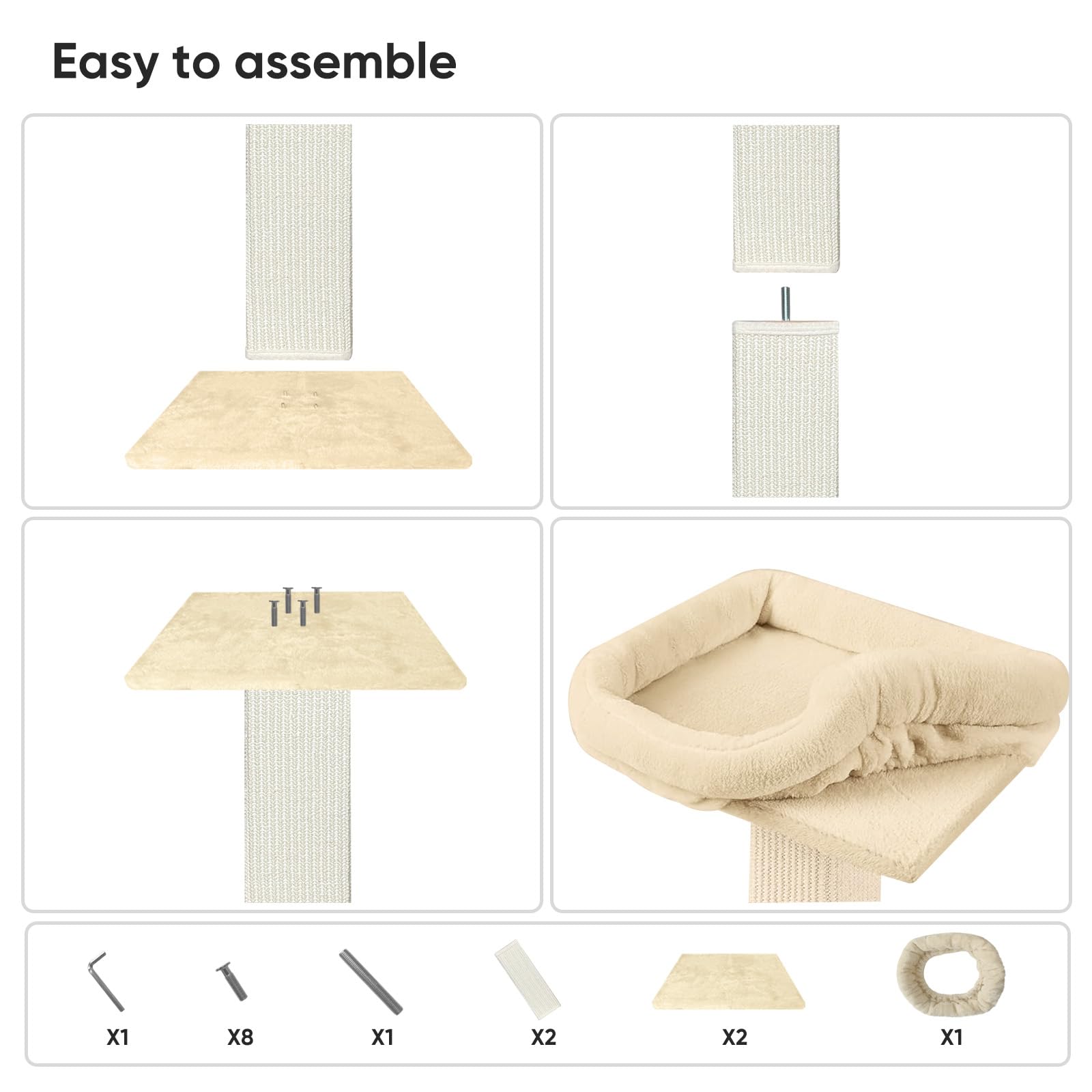 AGYM Cat Scratching Post compact silhouette blends with modern interiors