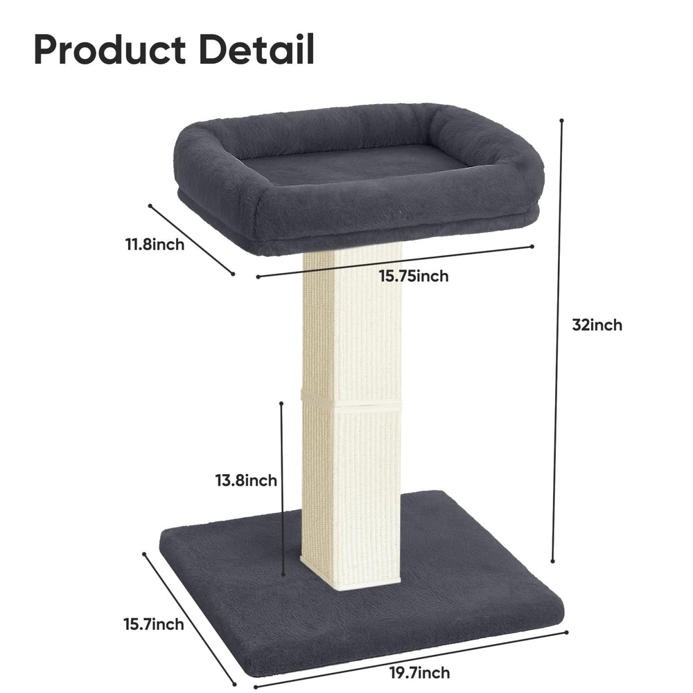 AGYM Cat Scratching Post elevated bed offers a cozy lookout perch at height for cats.