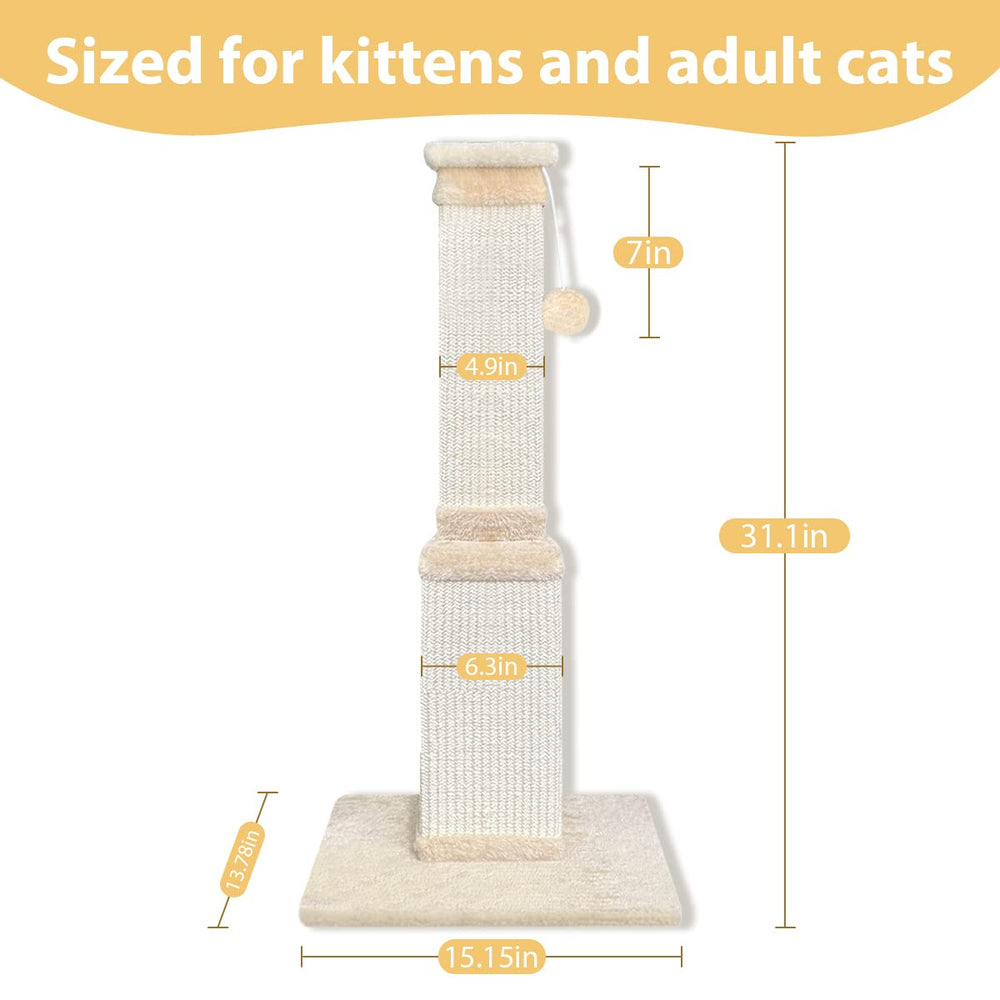 AGYM cat scratching post in indoor beige room setting