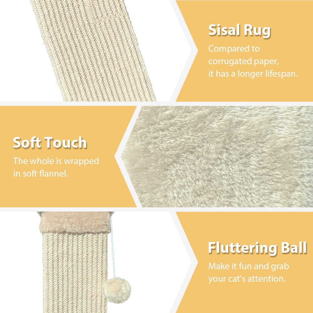Close-up of AGYM natural sisal rope texture on the post