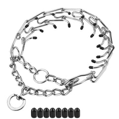 Aheasoun prong collar medium overview shows durable stainless steel for reliable training.