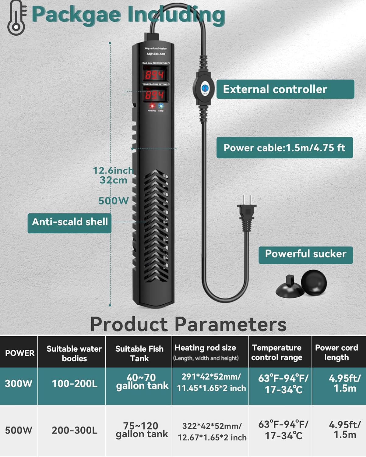 AHJ heater with 12 month warranty and responsive after-sales support.