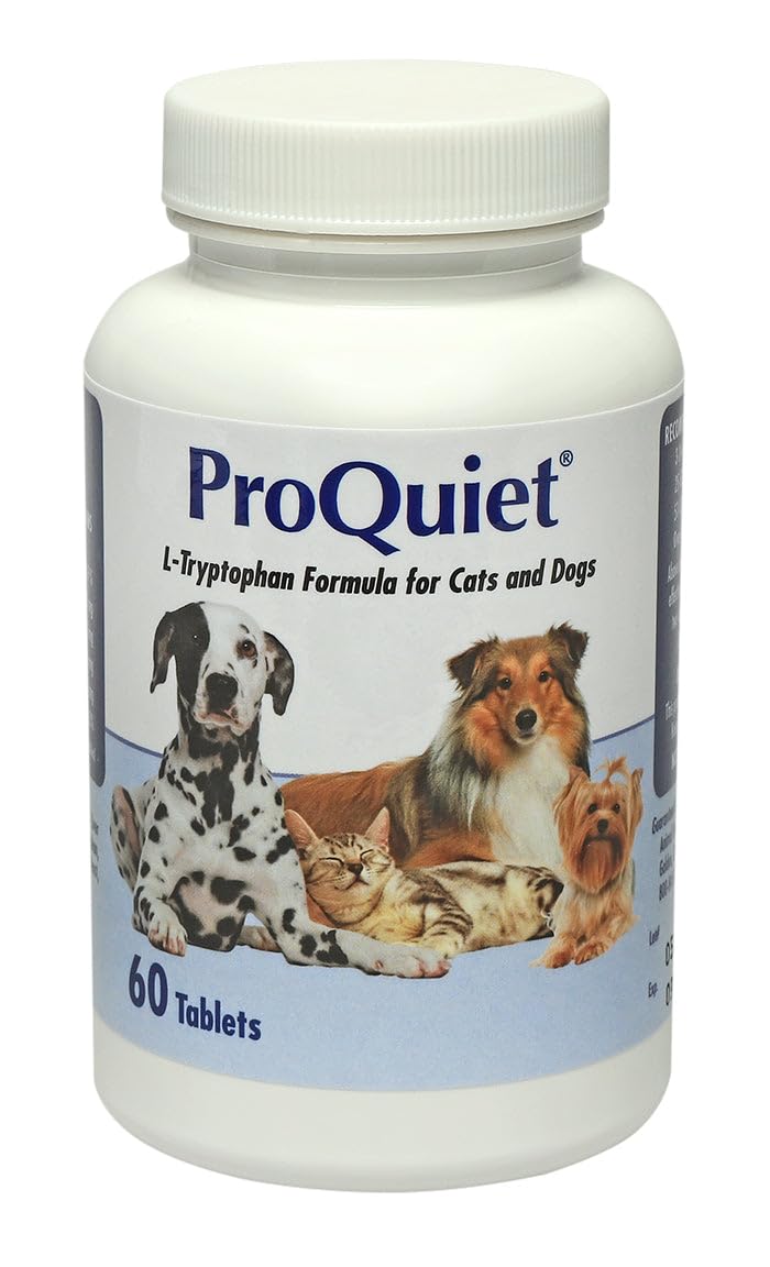 AHO ProQuiet L-Tryptophan bottle with chewable tablets for pets' calm support