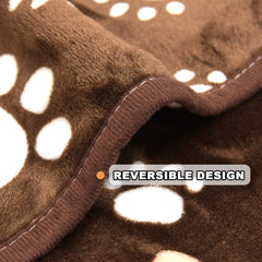 AHOOCUSTOM Dog Blanket 60x50 on couch demonstrates quick warmth during lounging