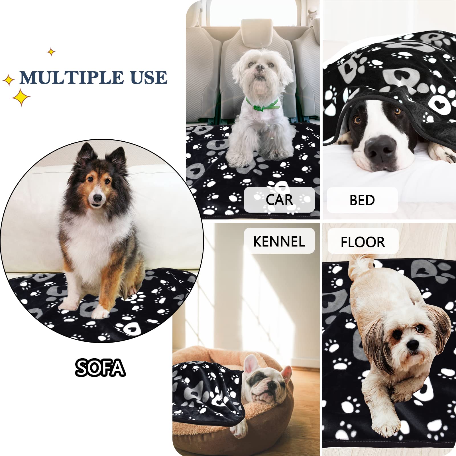 AHOOCUSTOM dog blanket absorbent surface handles slobber and moisture.