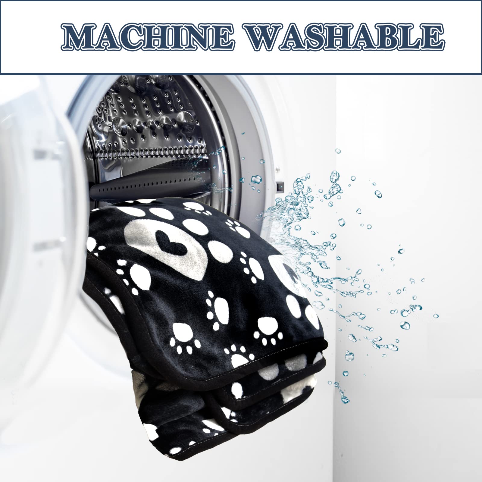 AHOOCUSTOM dog blanket machine washable and durable color retention.