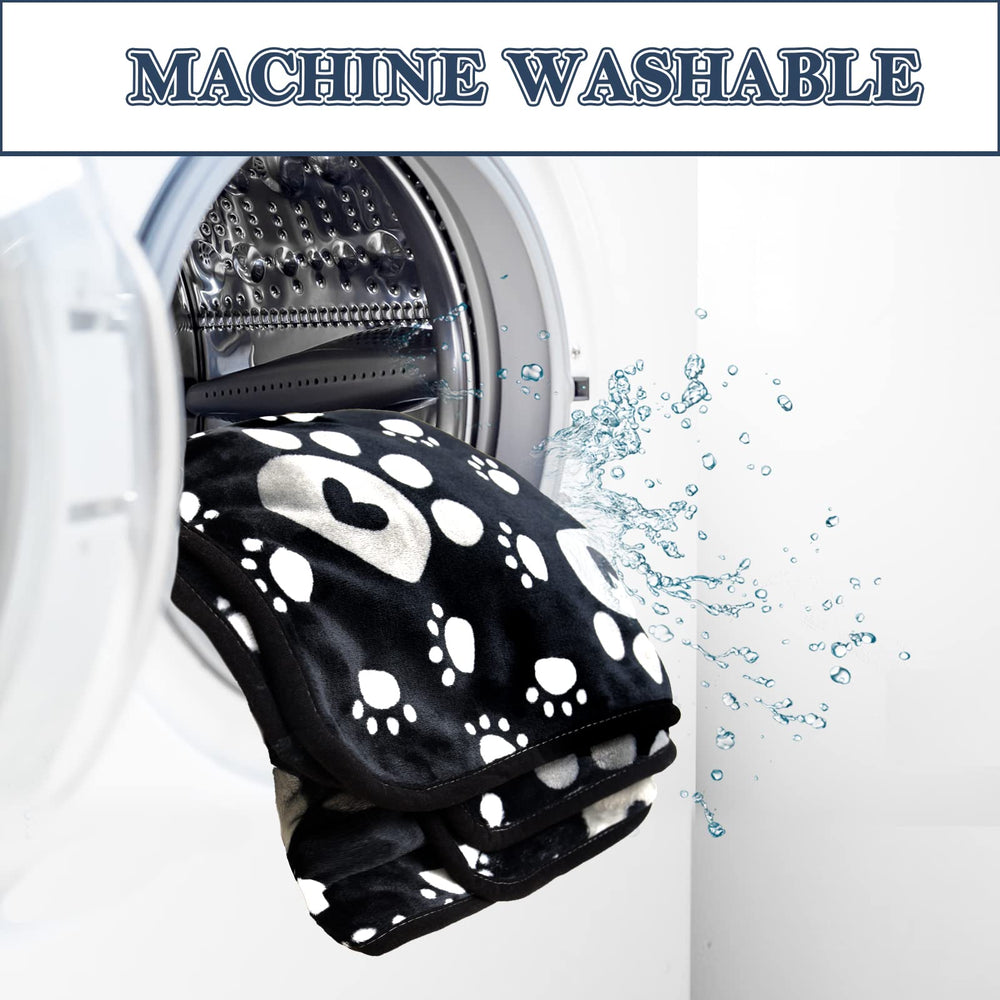 AHOOCUSTOM dog blanket machine washable and durable color retention.