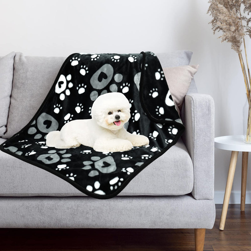 AHOOCUSTOM dog blanket on sofa protects furniture while pets relax.