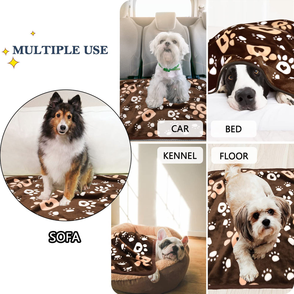 AHOOCUSTOM Dog Blanket paw print design adds playful charm for pets