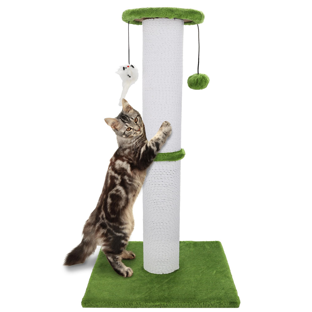 Ahomdoo cat scratching post 34in tall stand enhances stretching and durable stability for active cats