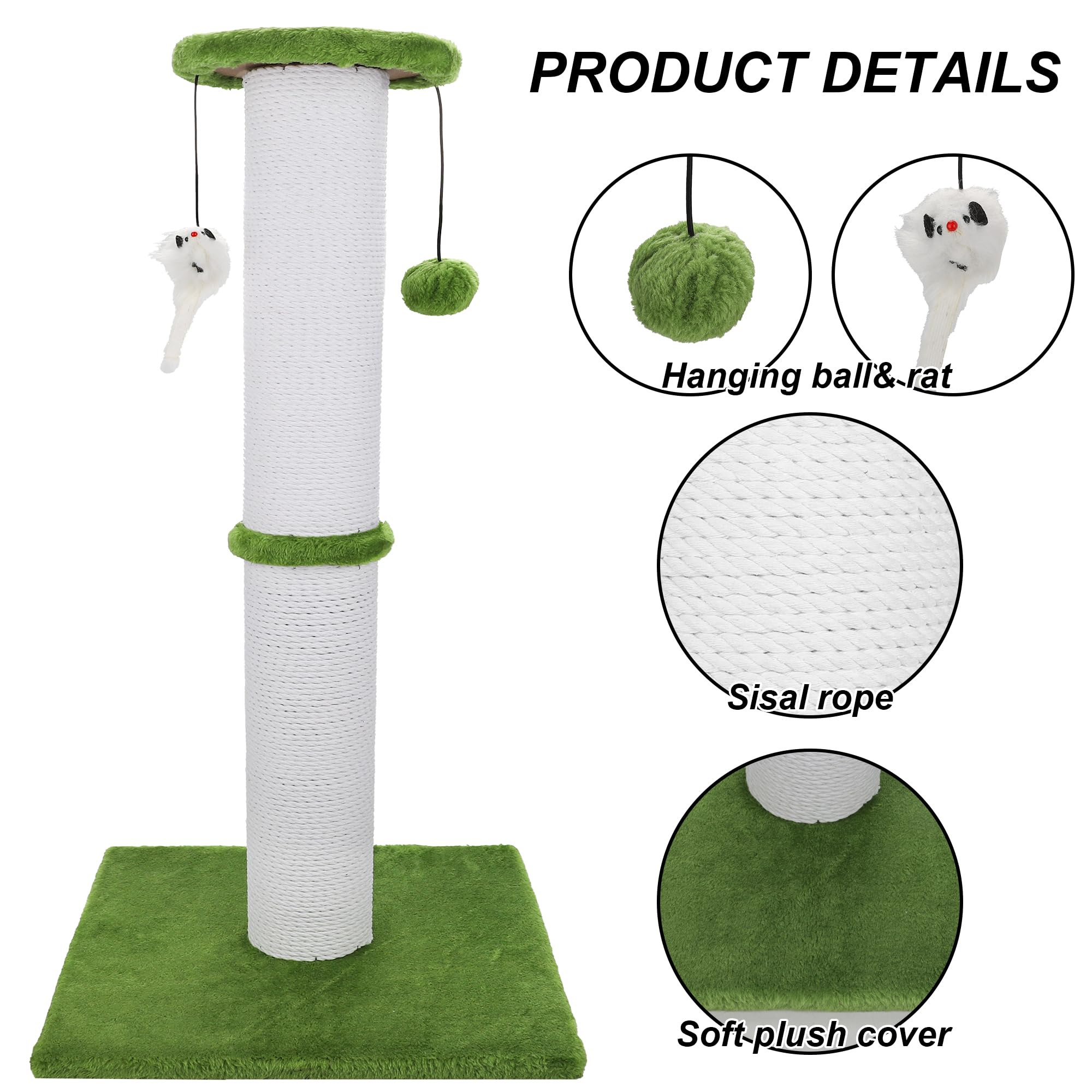 Ahomdoo indoor-use scratching post fits apartments and homes with sturdy construction
