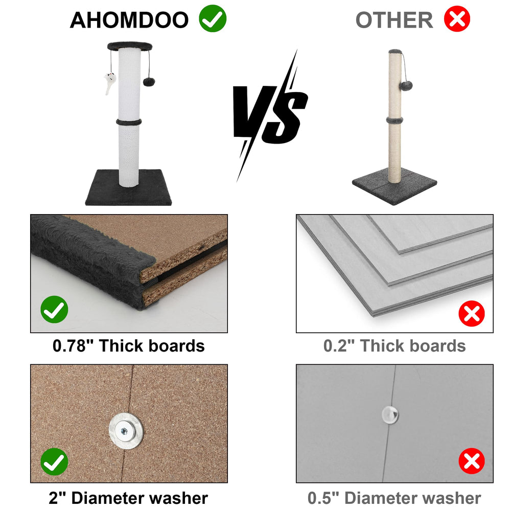Ahomdoo indoor cat use setup demonstrates stable placement for daily scratching.