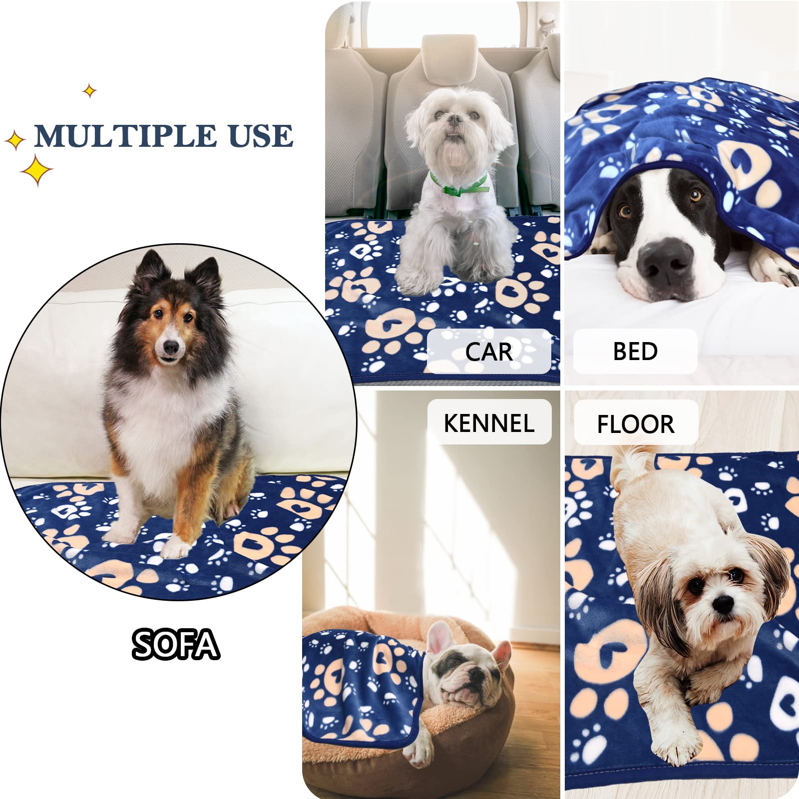 AHOOCUSTOM dog blanket multi-use as pillow and mat