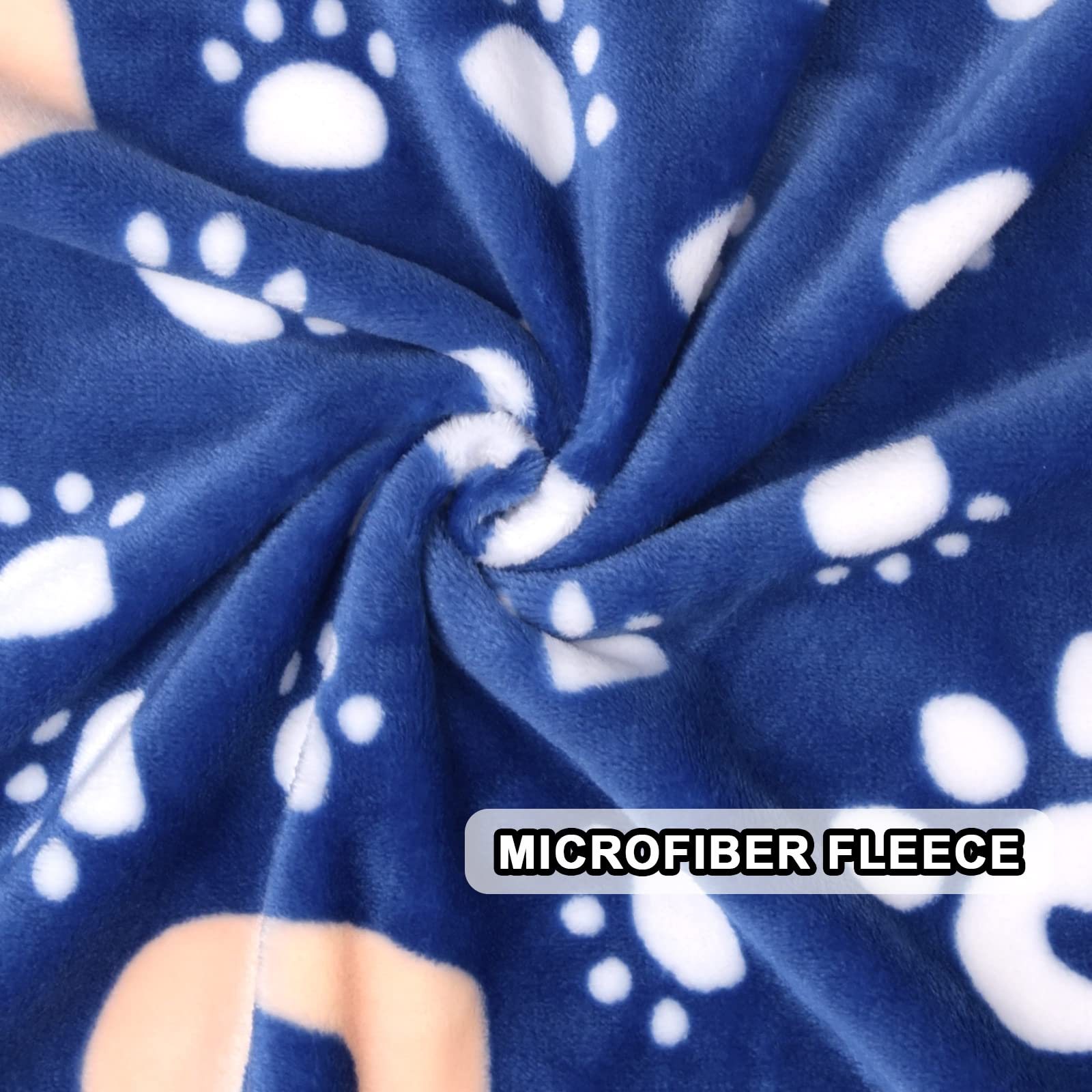 AHOOCUSTOM dog blanket with paw-print pattern for cute styling