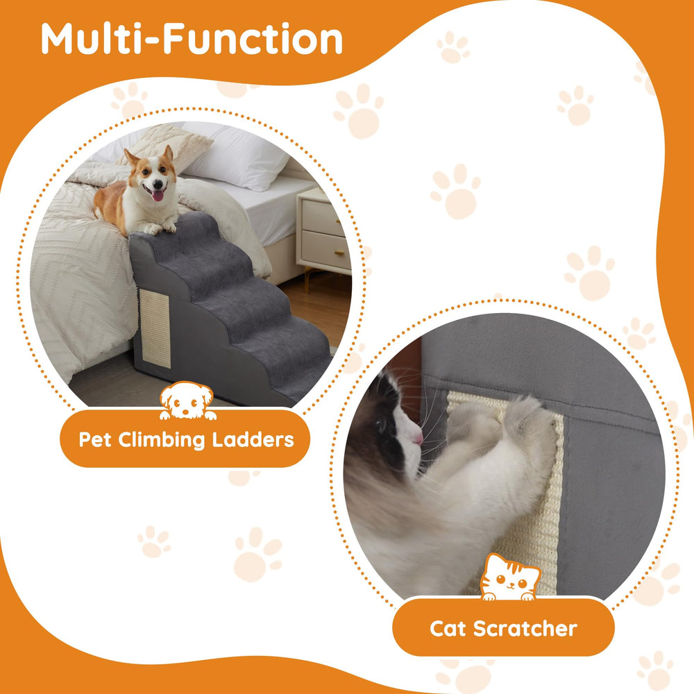 Ahpmeoa dog stairs removable-cover image illustrating easy machine-washable fabric.