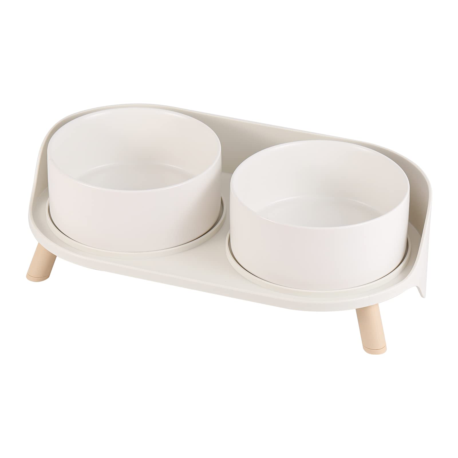 AHX elevated ceramic dog bowl set on stand provides steady support during meals.