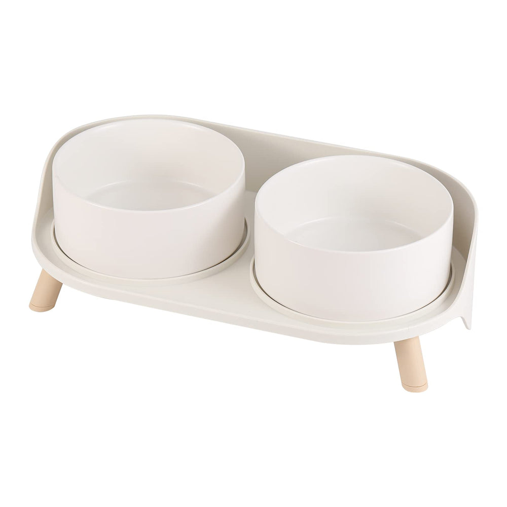 AHX elevated ceramic dog bowl set on stand provides steady support during meals.