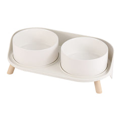 AHX elevated ceramic dog bowl set on stand provides steady support during meals.