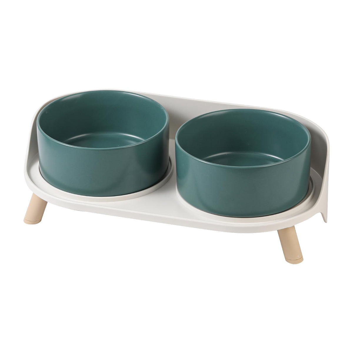 AHX elevated ceramic dog bowl set with stand for comfortable feeding height.