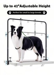 AI CRAFTS foldable dog grooming arm for easy storage and transport.