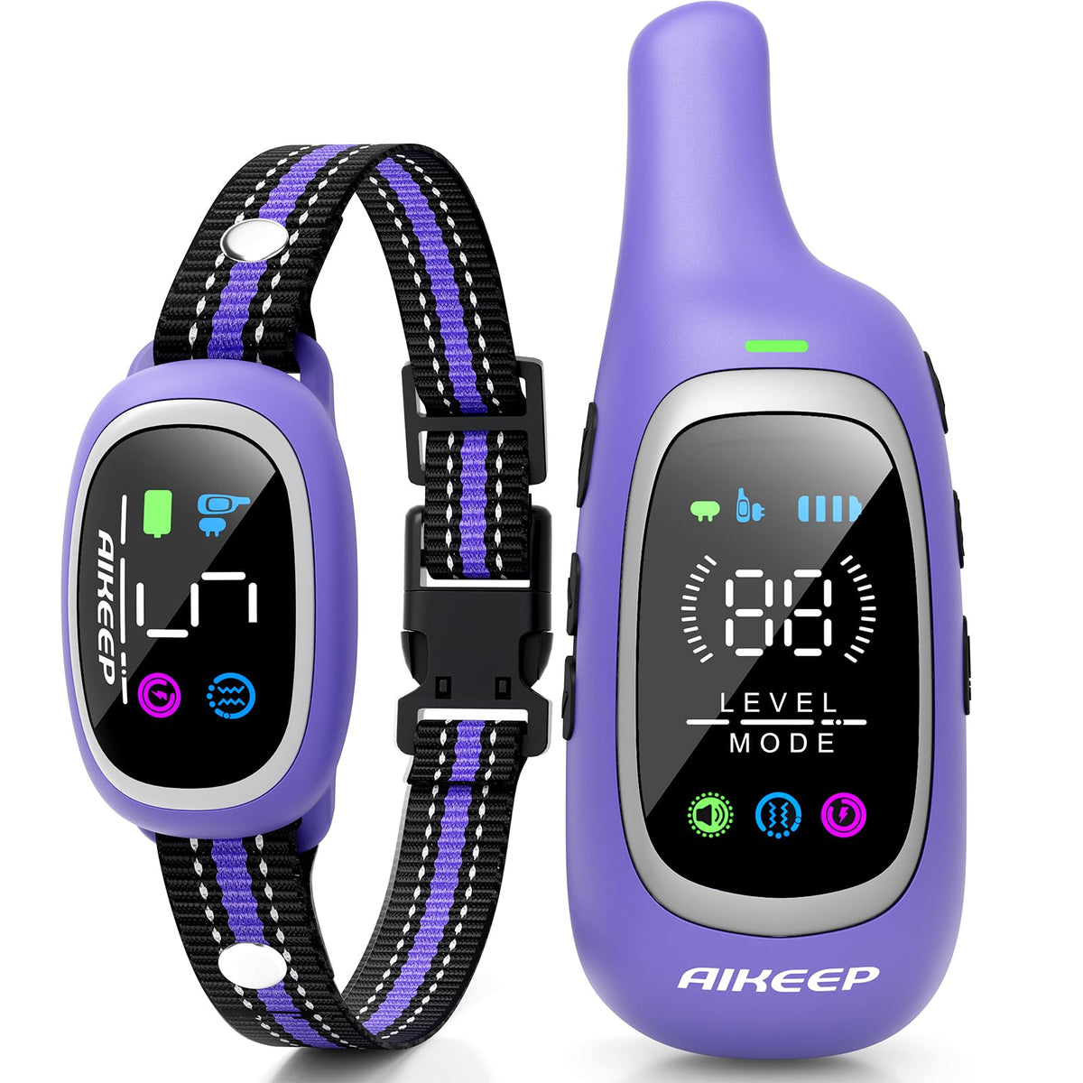 AIKEEP 2-in-1 dog collar with multiple modes for versatile training and bark control.