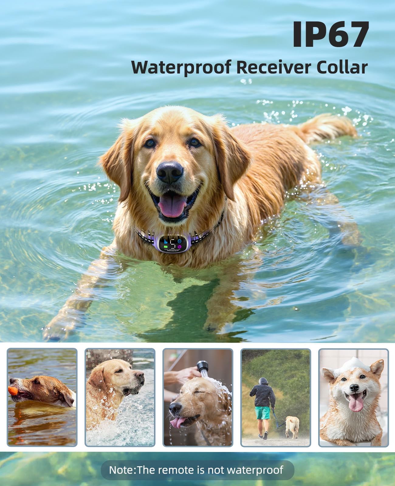 AIKEEP adjustable nylon collar fits 6–27 inches for small to large dogs.