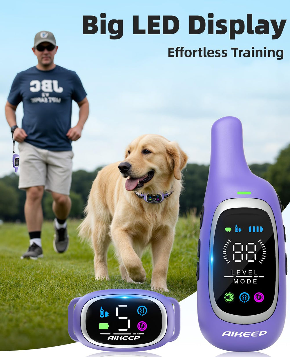 AIKEEP soft nylon strap provides comfortable fit for dogs during training.
