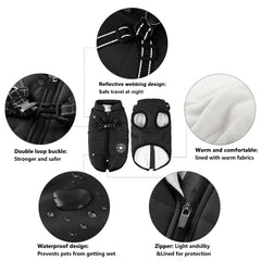 Aiboria reflective dog jacket enhances night visibility for safer walks.