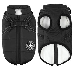 Aiboria winter dog coat waterproof jacket keeps pups dry during rain and snow.
