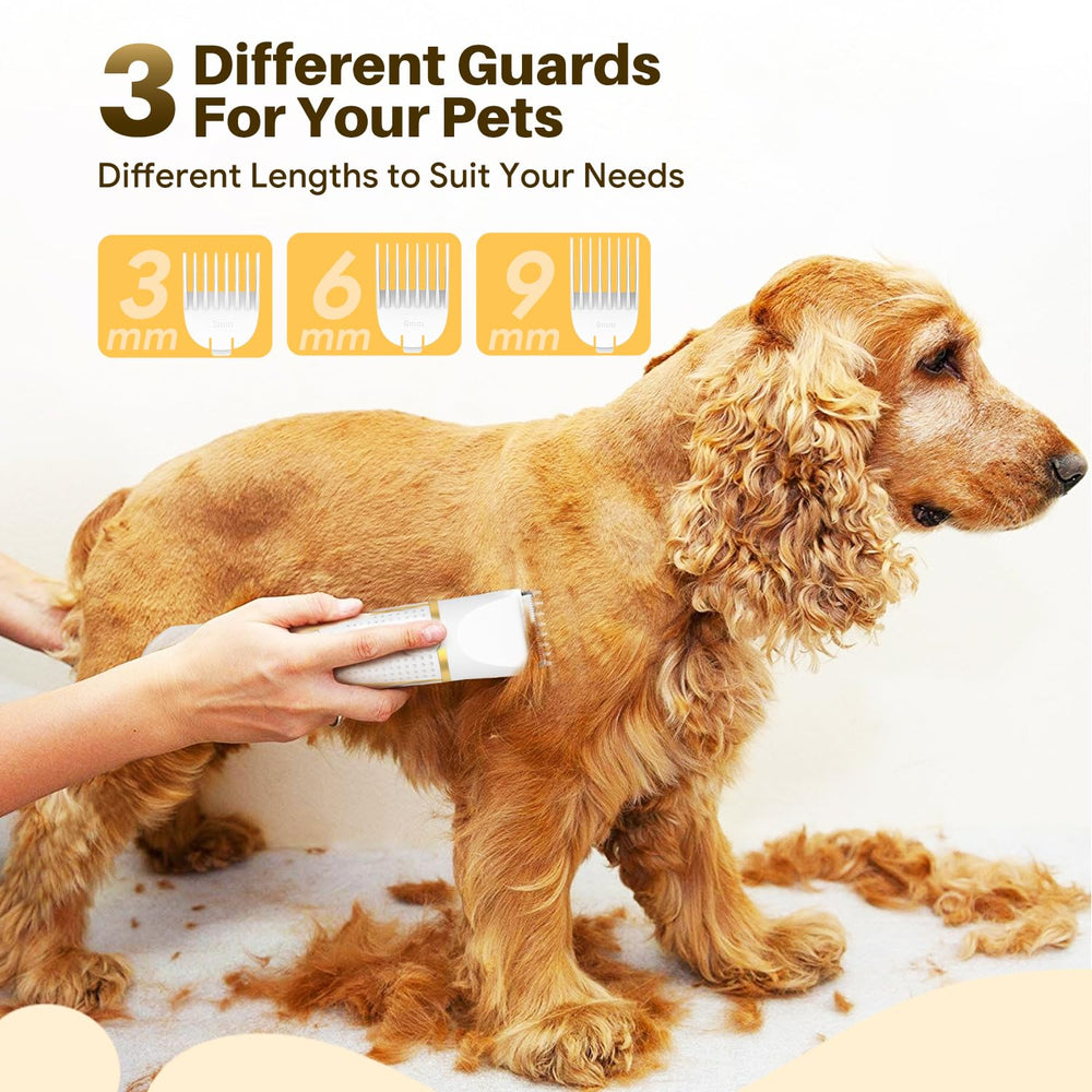 AIBORS quiet dog clippers with low vibration reduce stress during grooming.