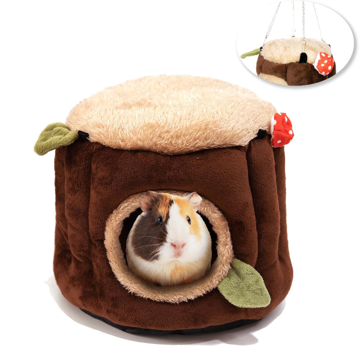 Aichillatum guinea-pig-hideout-soft-plush-small provides cozy secure daytime rest.