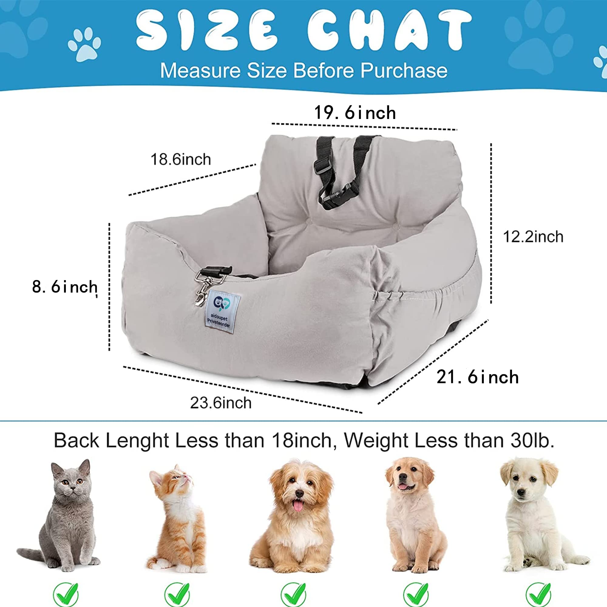 AidouPet car seat washable cover for easy cleaning after trips