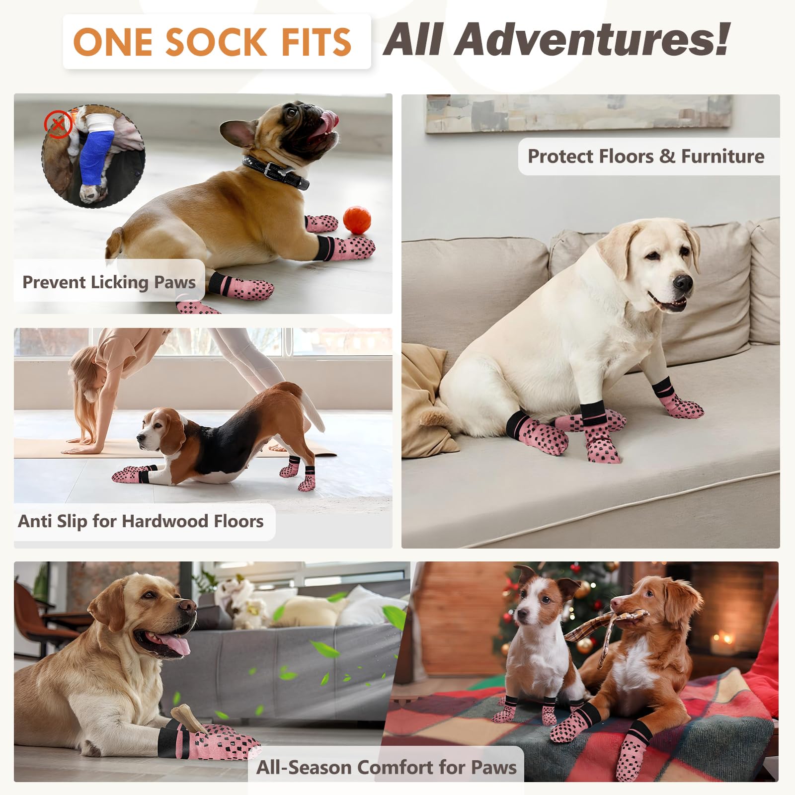 AIEDOULER soft cotton-poly blend offers comfortable wear and easy on-off for dogs.