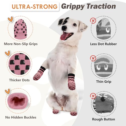 AIEDOULER senior dog socks support steady walking on slick surfaces.