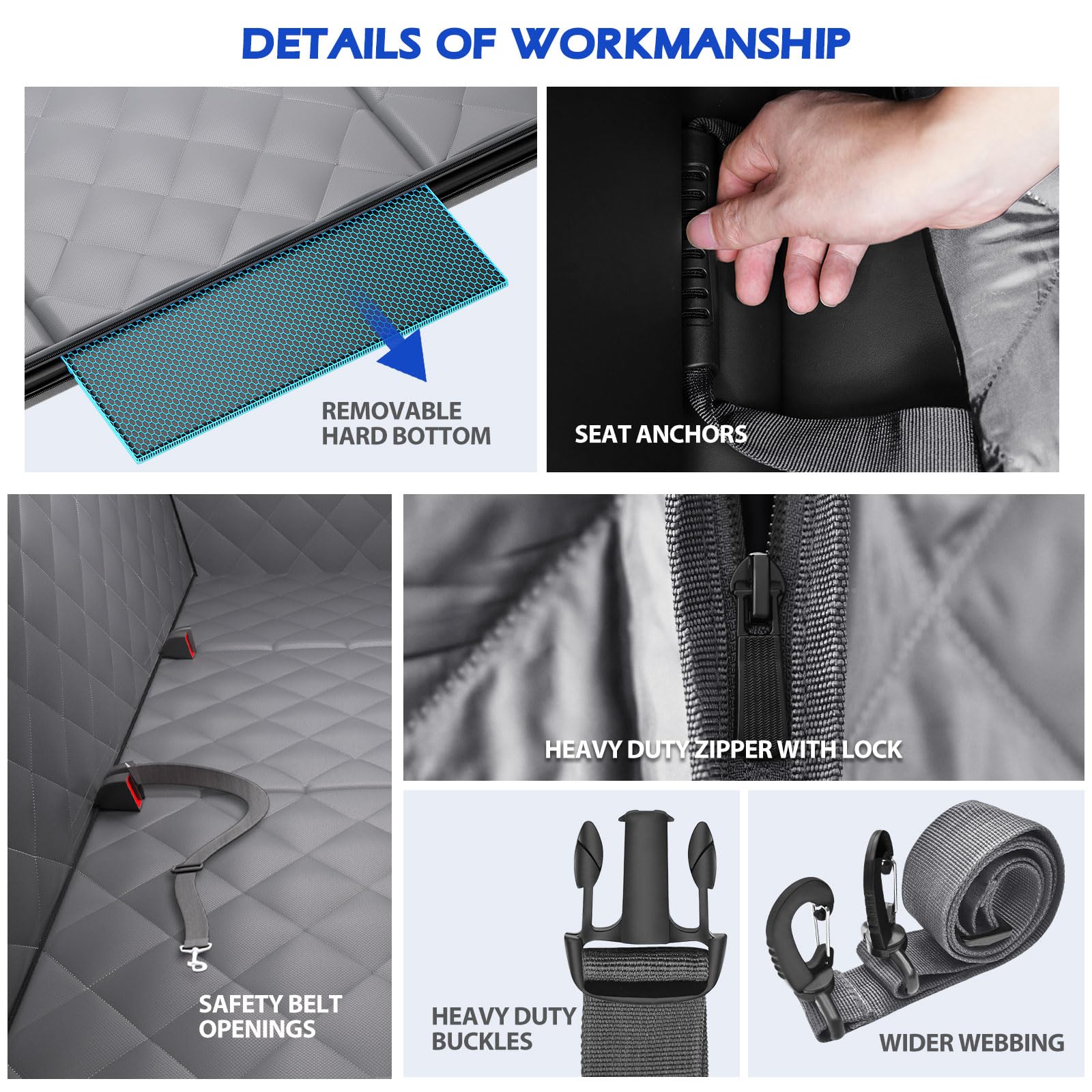 AIEDOULER waterproof scratch-proof material shields seats from spills and claws