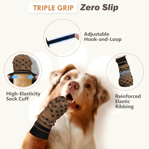 AIEDOUL sujeción ajustada para perros, mantiene los calcetines en su lugar durante el juego.
