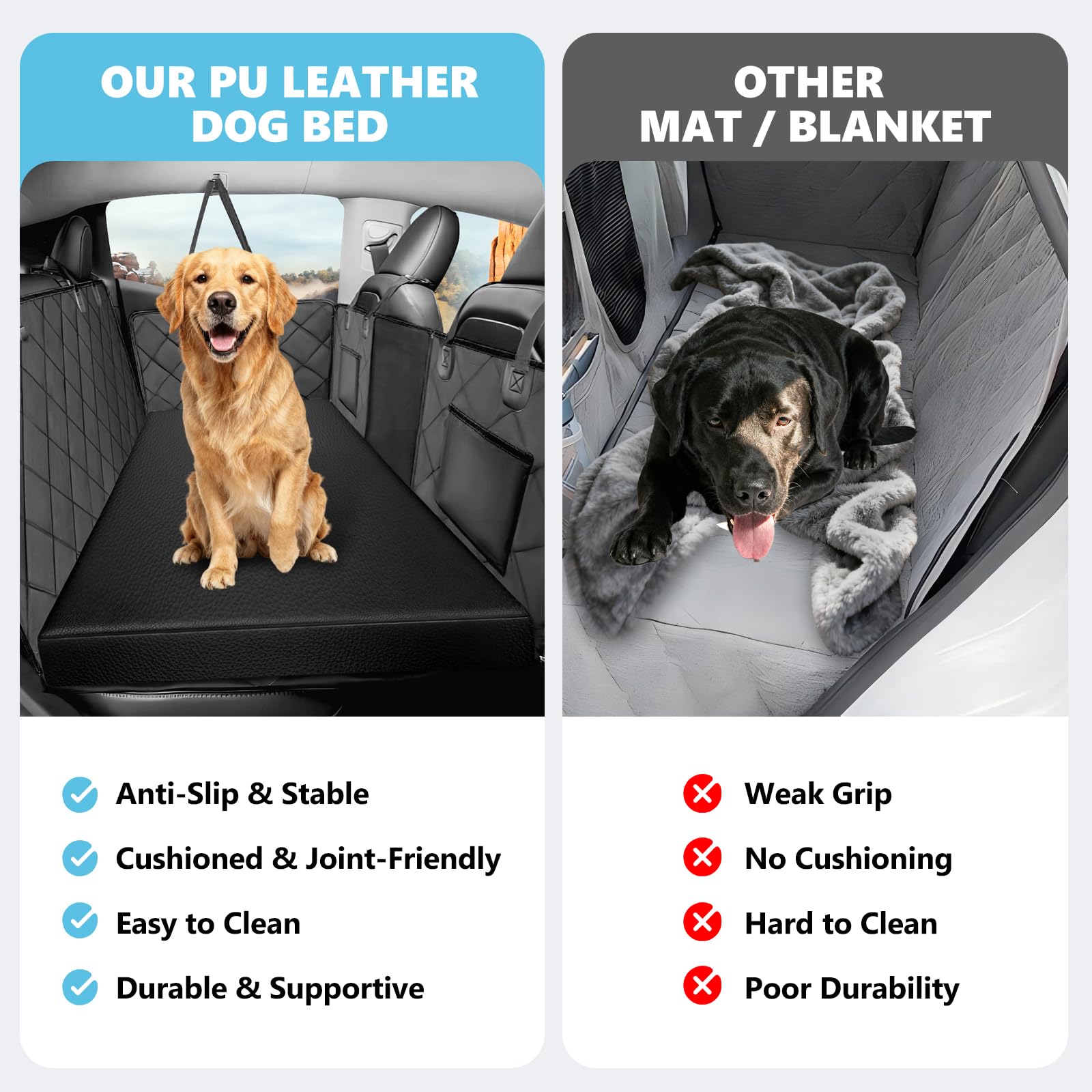 AIEDOULER non-slip bottom prevents bed shifting during drives.