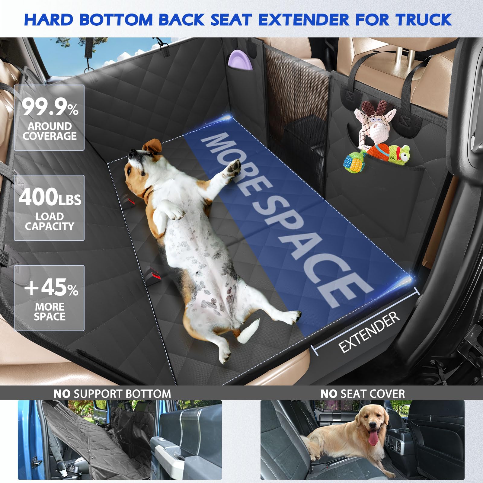 AIEDOULER truck-dog-hammock-setup easy install for cleaner, safer travel.