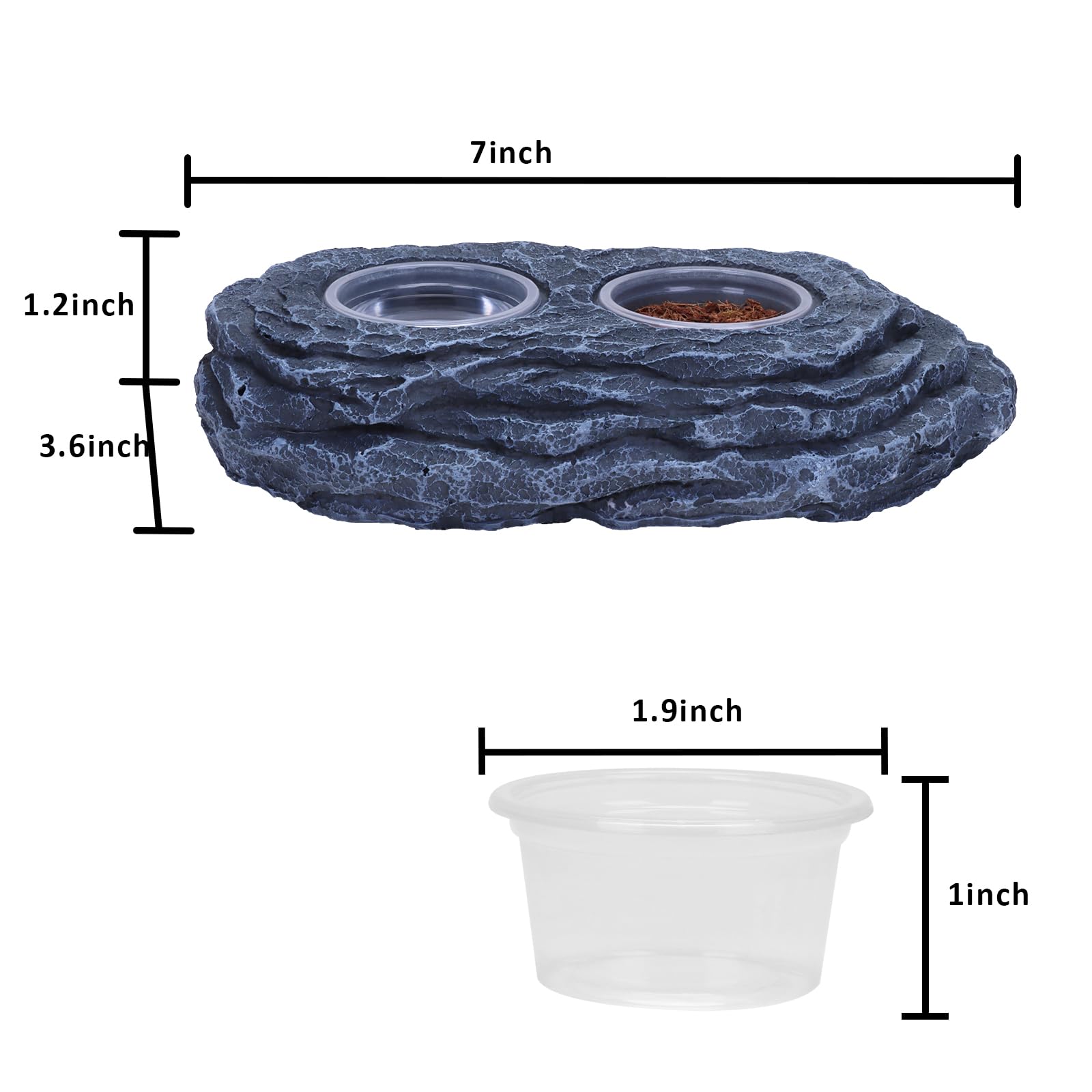 Aiicioo resin durable material offers long lasting feeding solutions for small reptiles