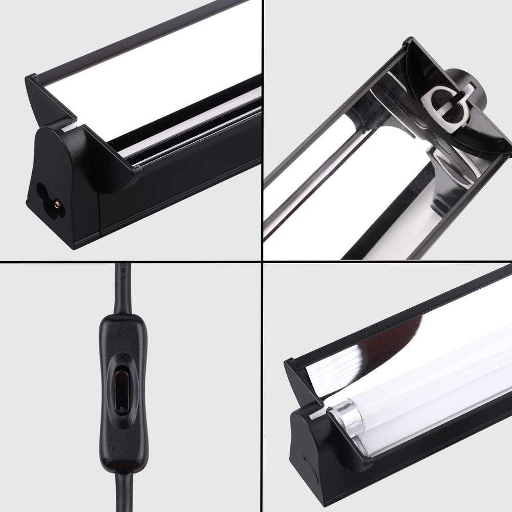 Aiicioo T5 UVB Desert Kit strip-light emphasizes slim profile and durable aluminum frame.