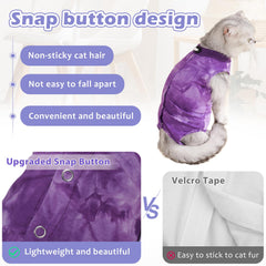 Aiieim cat surgery recovery suit easy-wear adjustable-neck for quick fitting