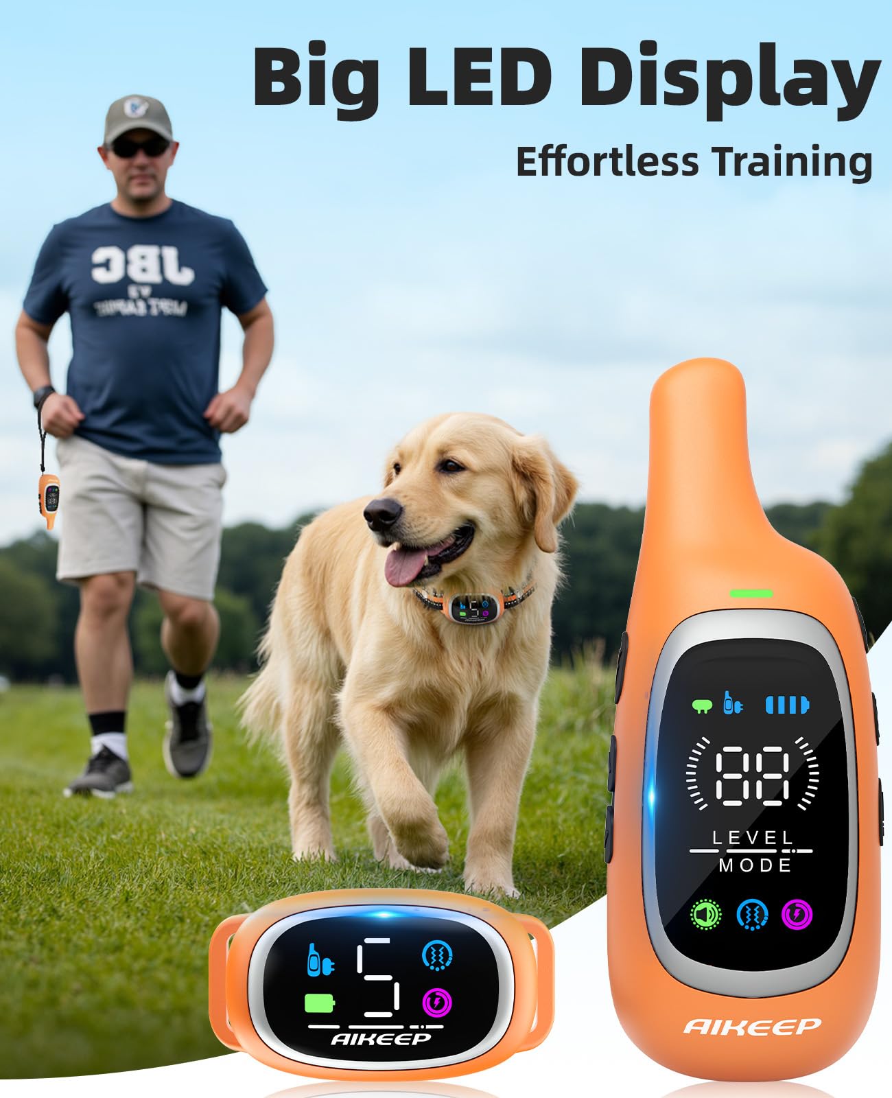 AIKEEP fast charging for collar and remote ensuring quick readiness