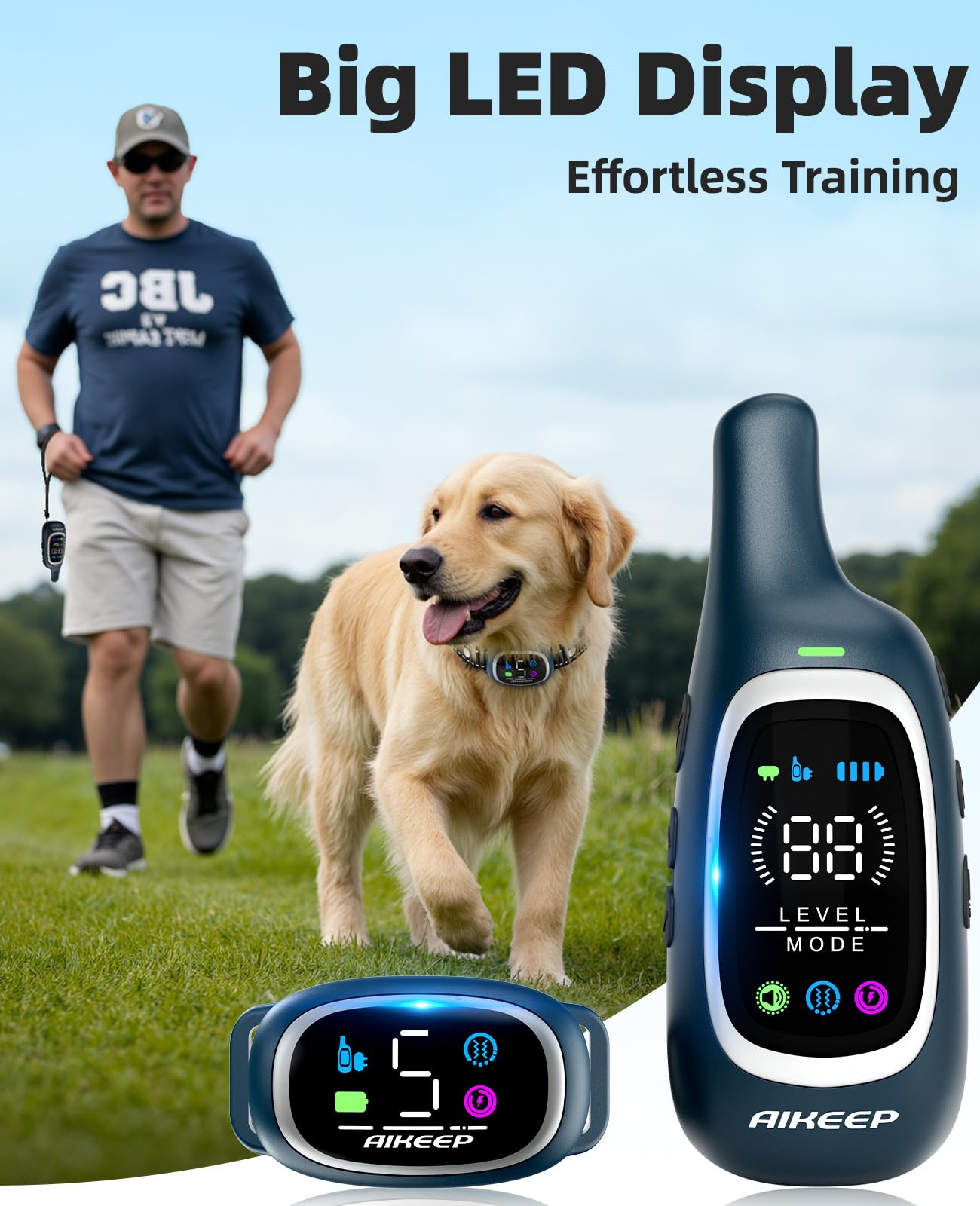 AIKEEP lightweight collar strap offers comfortable wear for long sessions.