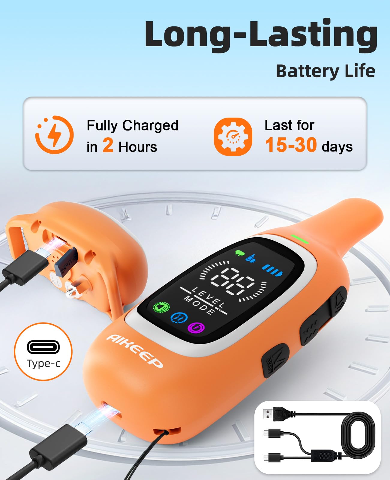 AIKEEP safety lock prevents accidental activation during handling