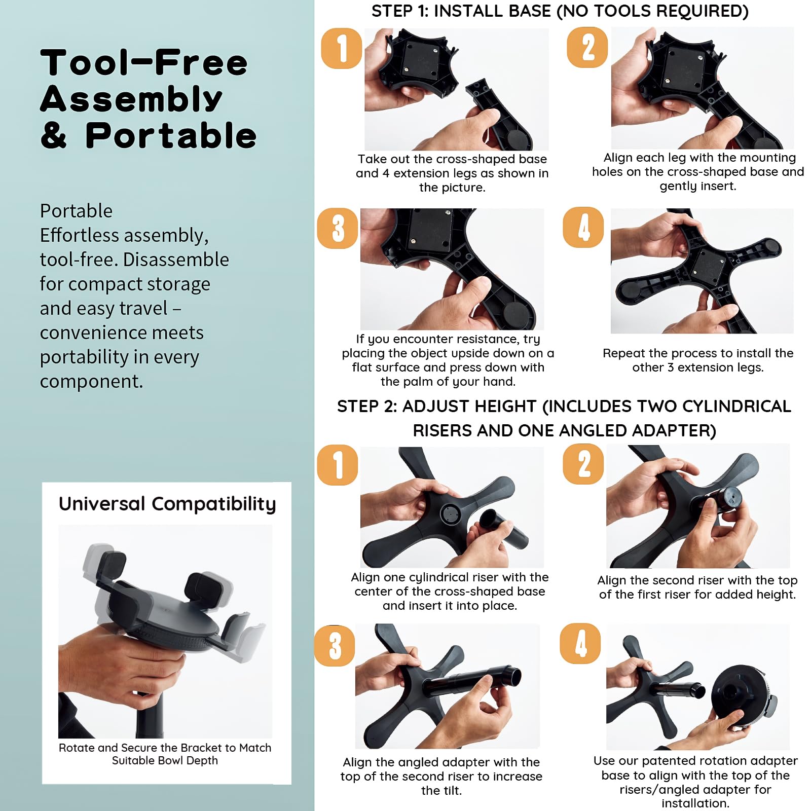 Aileway elevated dog bowl stand maintains a clean feeding area during meals.