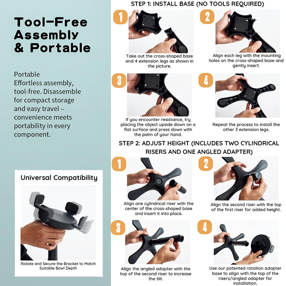 Aileway elevated dog bowl stand maintains a clean feeding area during meals.