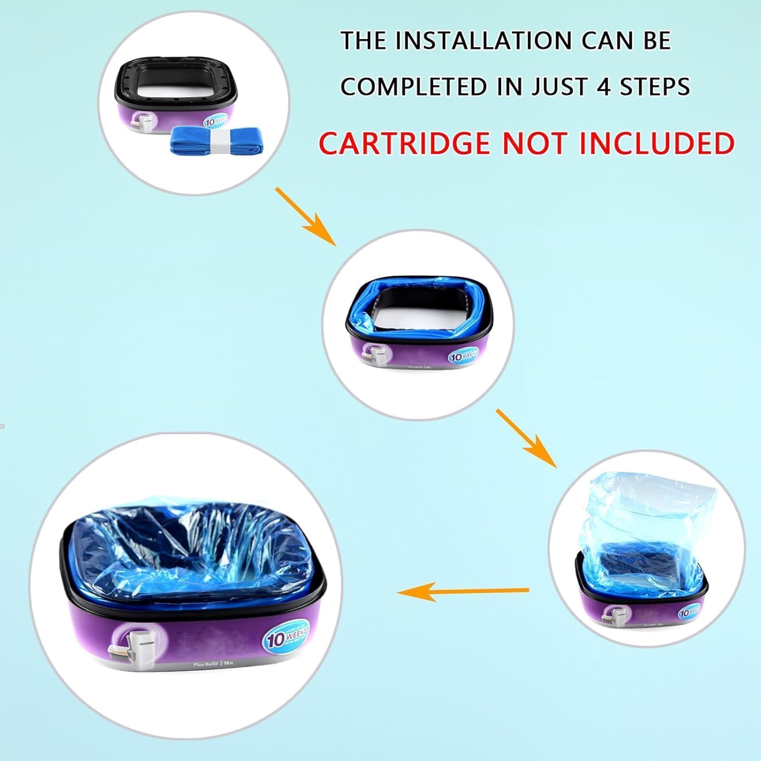 AIMIDODO refill bags shown with easy-assembly steps for busy homes.